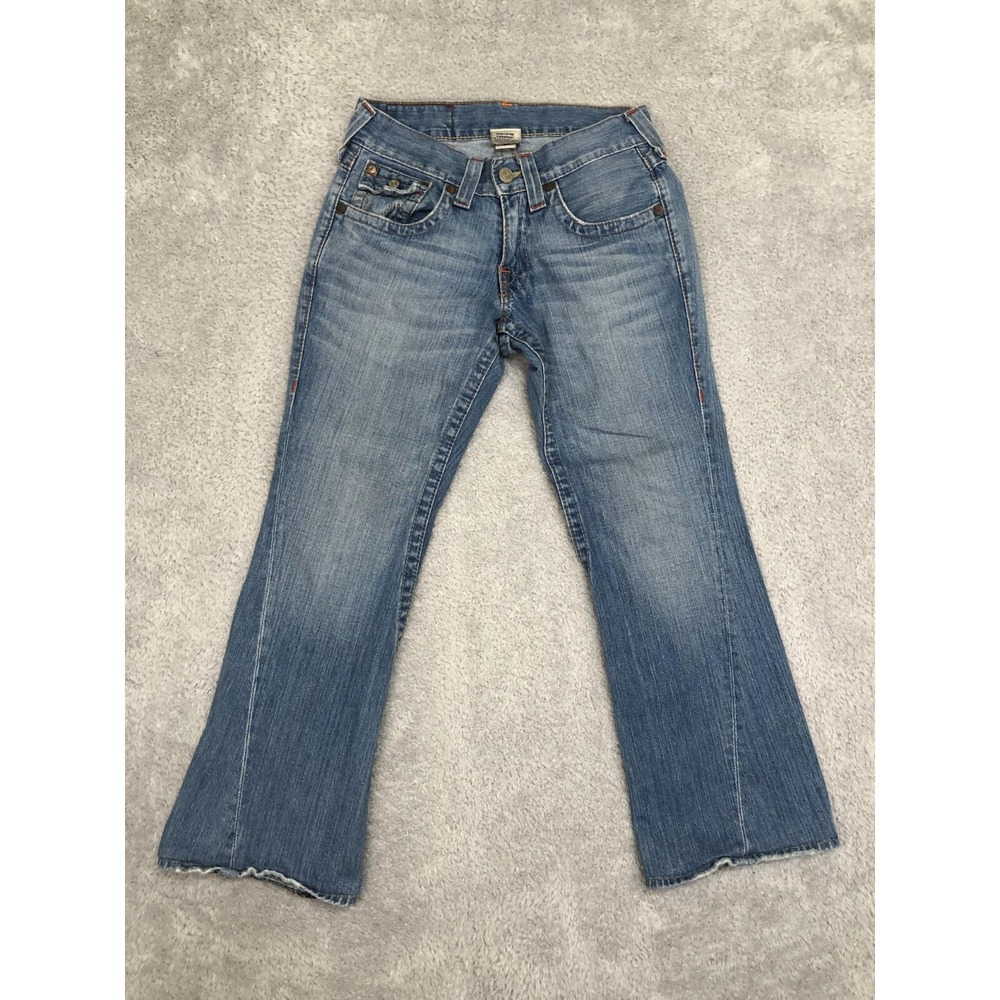 True Religion Jeans Men 29x30 (Tag 29x33) Joey Twisted Flare USA Made Distressed